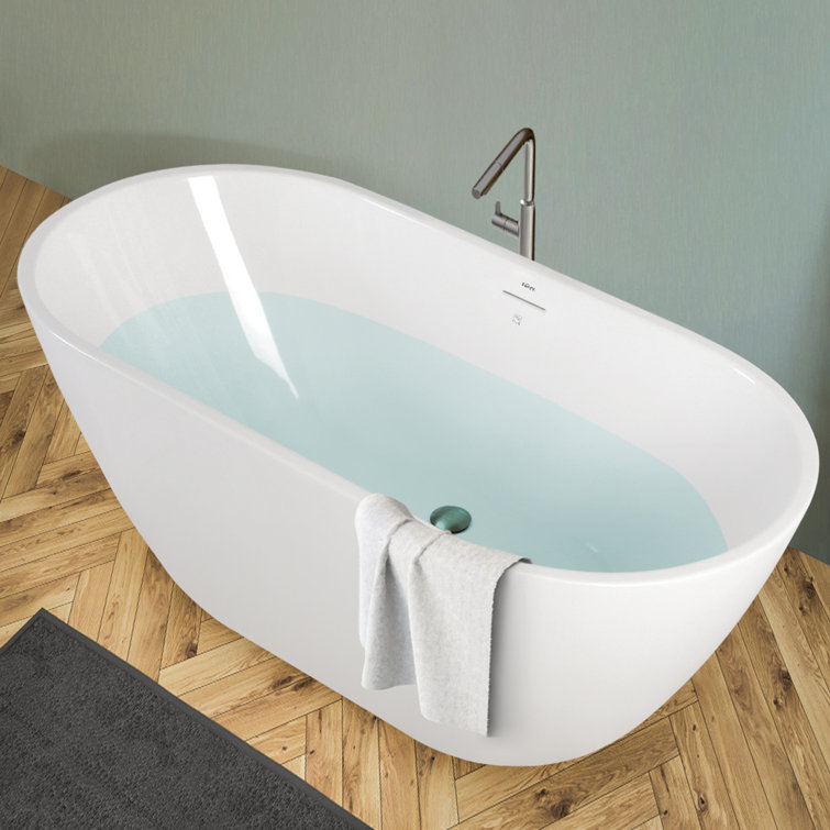 FerdY Bali 55.10'' x 28.00'' Freestanding Soaking Acrylic Bathtub Wayfair